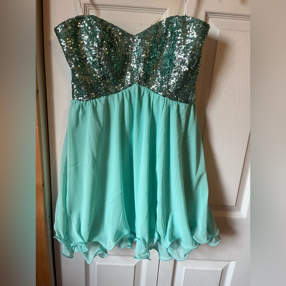 Mint Green Sequin Dress